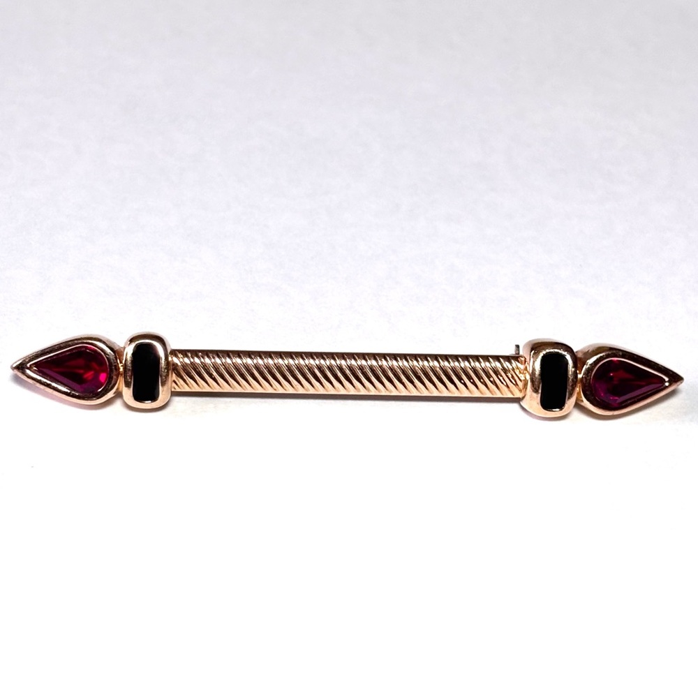 Vintage Swarovski SAL Ruby Bar Pin!